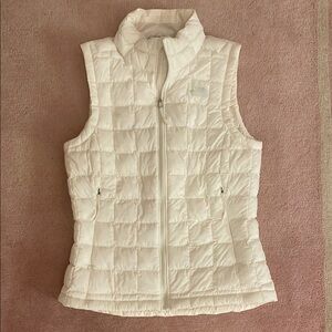 The North Face White Quilted Vest